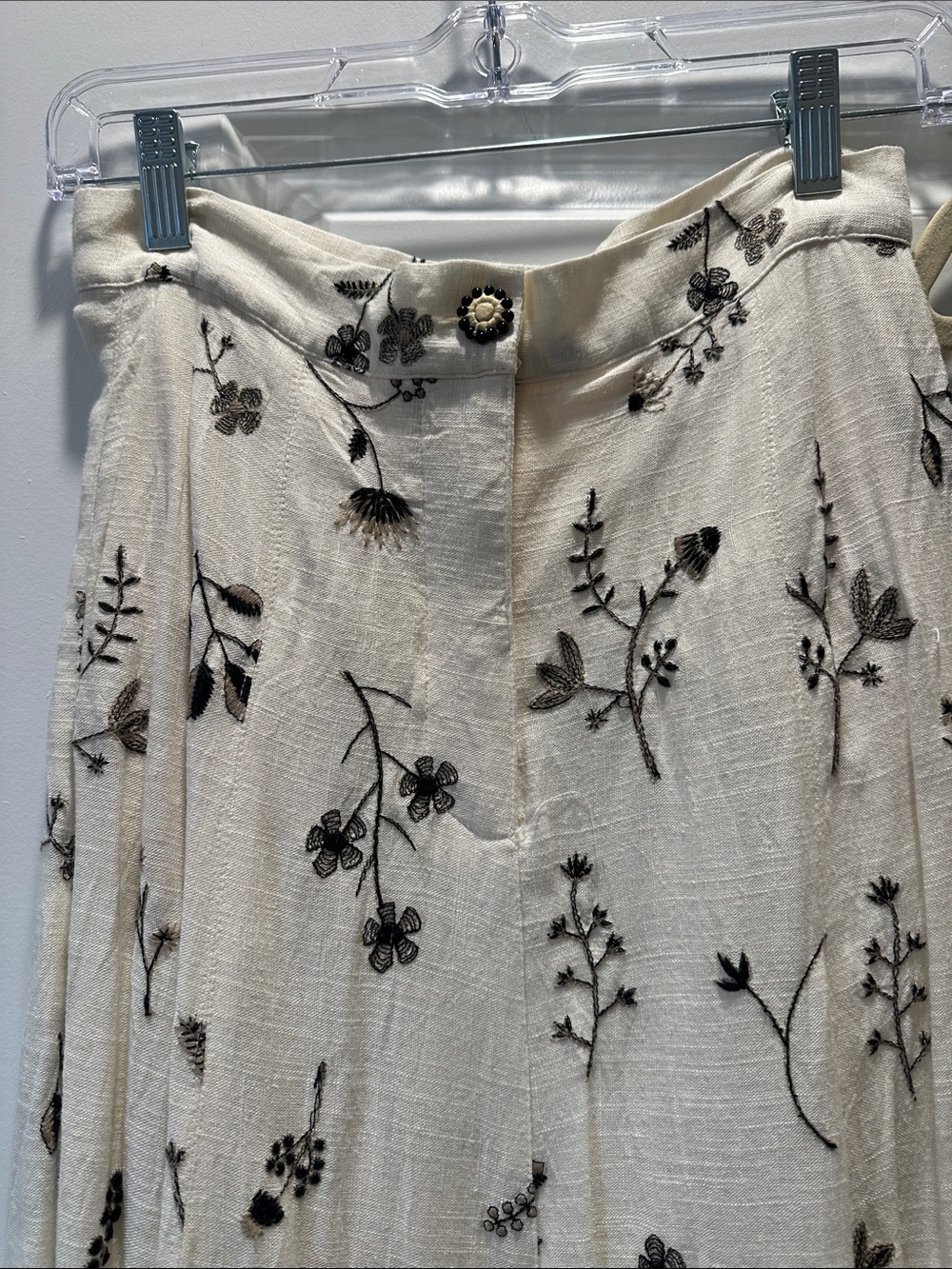 Matching Top & Skirt Set with Black Floral Embroidery - Picture 6 of 11